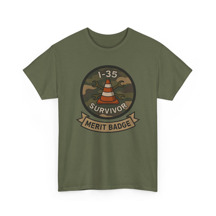 I-35 Survivor Merit Badge T-Shirt - Unisex